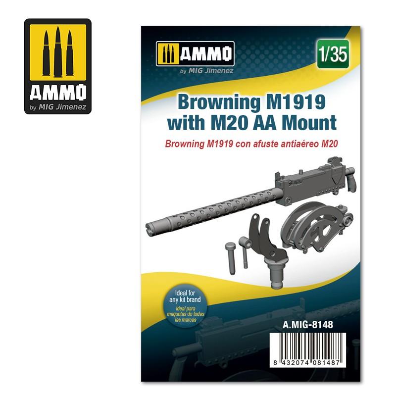 Ammo 1:35 Browning M1919 with M20 AA Mount