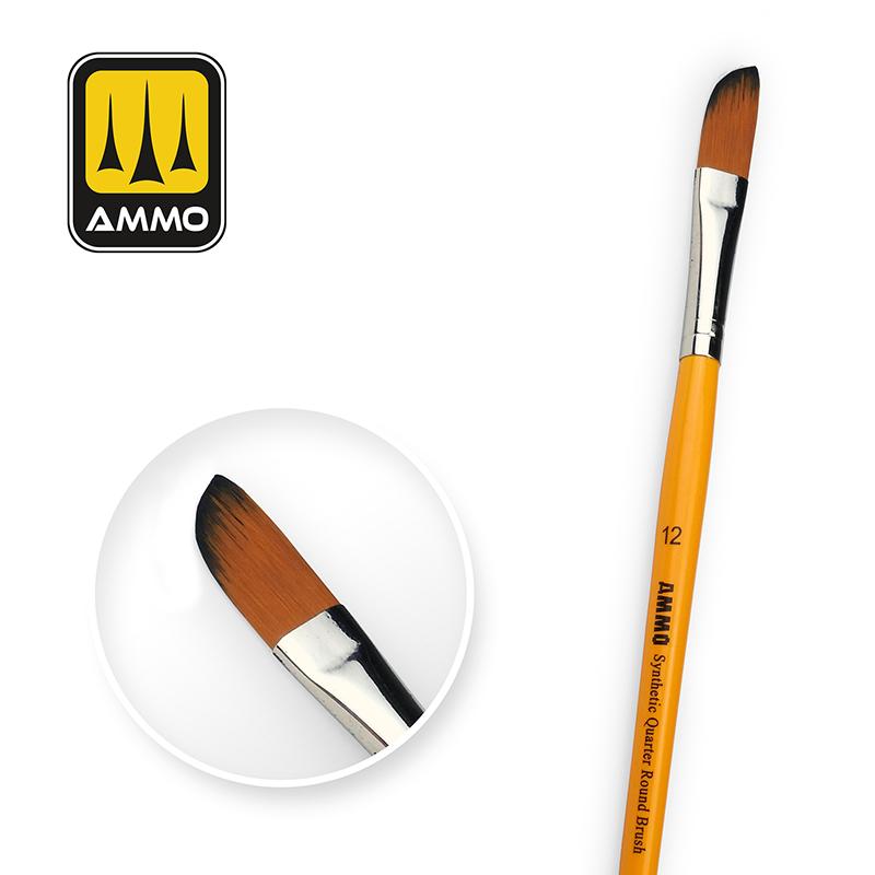 Ammo 12 Synthetic Quarter Round Brush