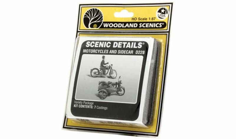 Woodland Scenics Motorcycles & Sidecar Sc Detls