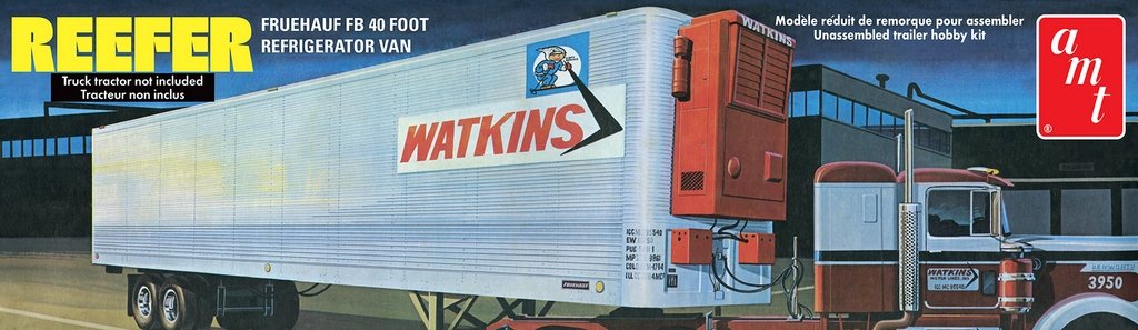 AMT 1:25 Fruehauf 40' Reefer Trailer Watkins