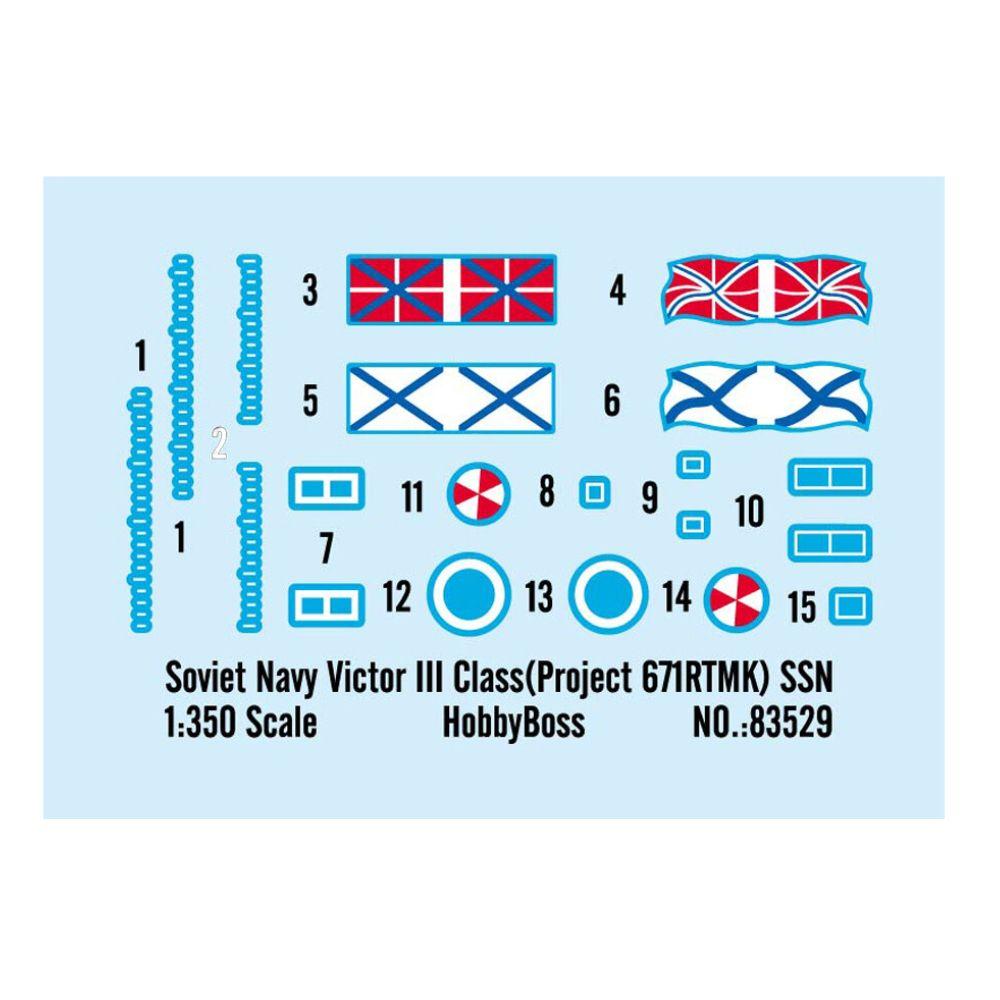 Hobbyboss 1:350 Soviet Navy Victor III Class ( Project 671RTMK) SSN