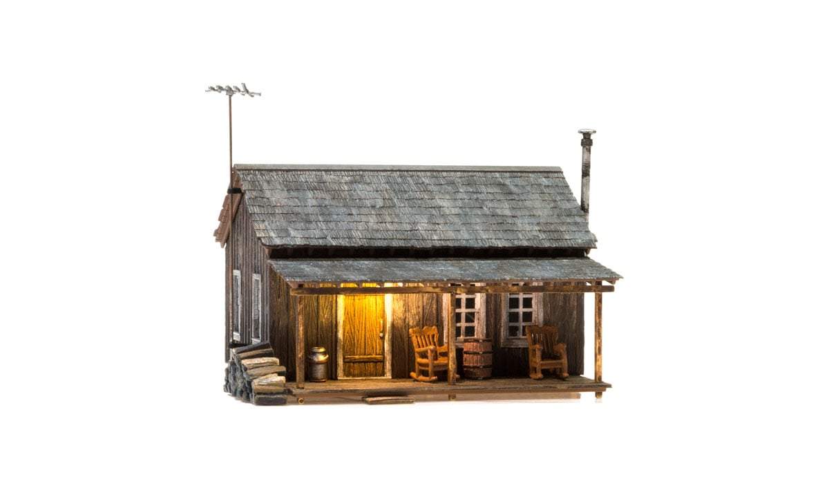 Woodland Scenics O Rustic Cabin (Lit)