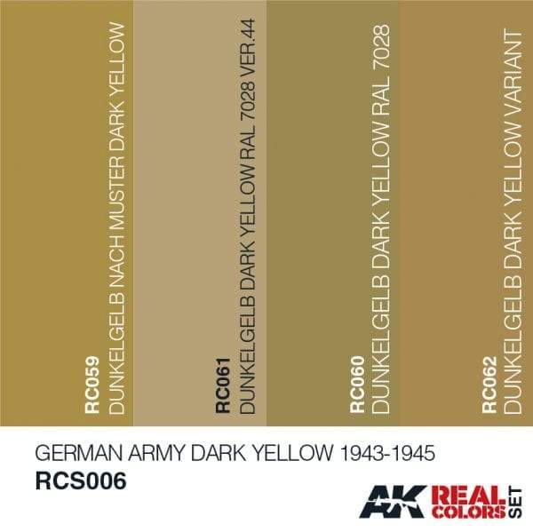 AK Interactive Real Colours German ArmyDark Yellow 1943-1945 Set