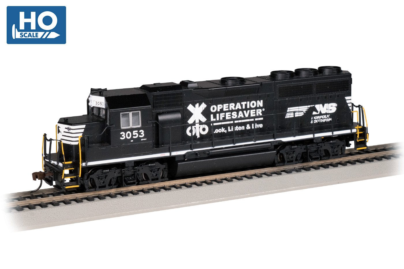 Bachmann Norfolk Southern #3053 (Operation Lifesaver) GP40 Loco, HO