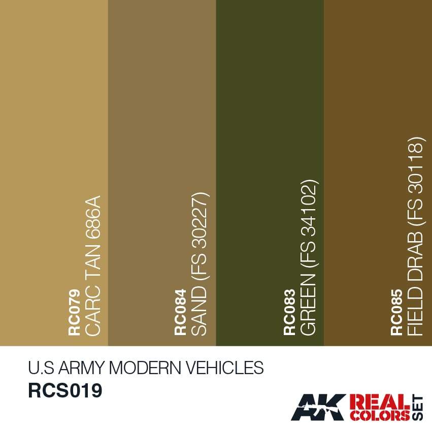 AK Interactive Real Colours U.S.Army Modern Vehicles Set