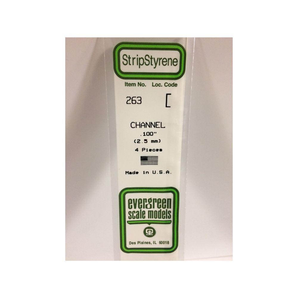 Evergreen Plastic Channel .100(2.5 Mm)-4