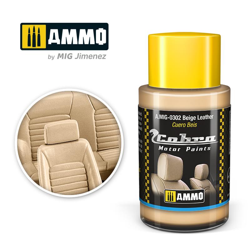 Ammo Cobra Motor Beige Leather 30ml