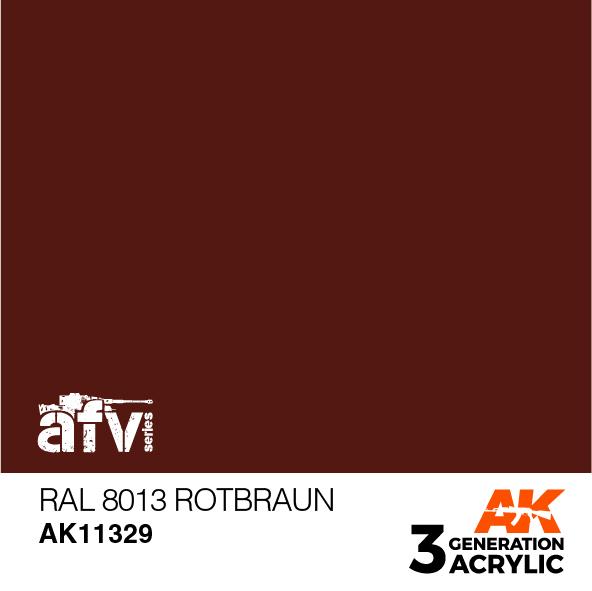 AK Interactive Acrylic RAL 8013 Rotbraunn