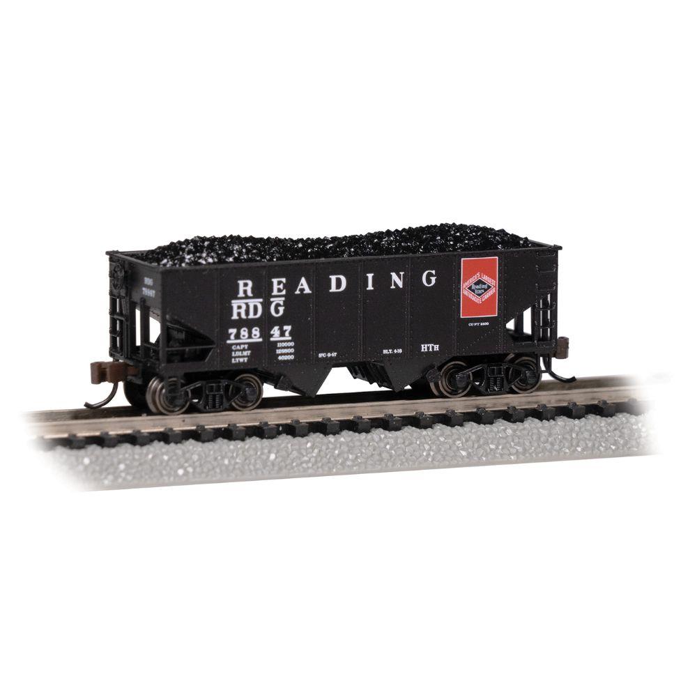 Bachmann Reading #78847 USRA 55T O/SideBraced 2-Bay Hopper+Load. N