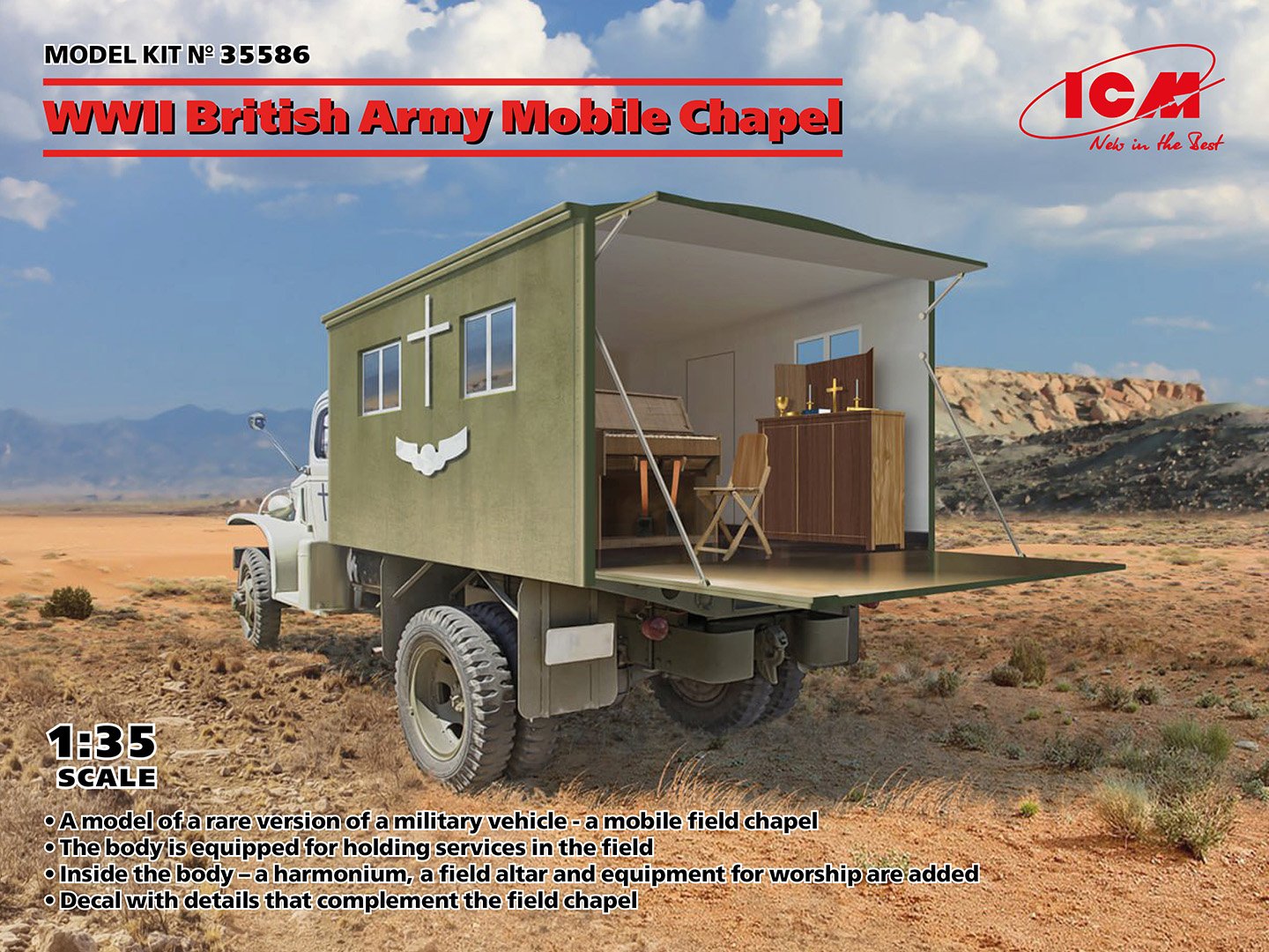 ICM 1:35 WWII British Army Mobile Chapel