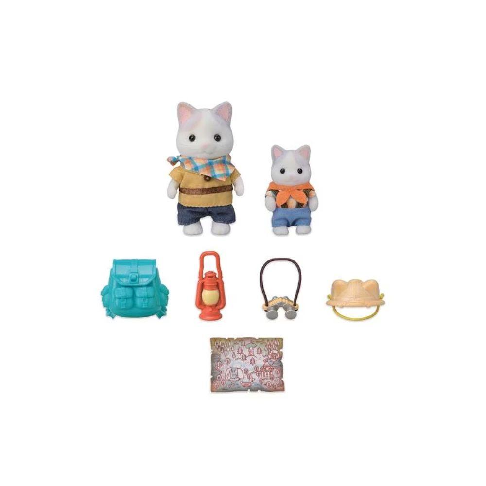 Sylvanian Families Exciting ExplorationSet Latte Cat Brother & Baby