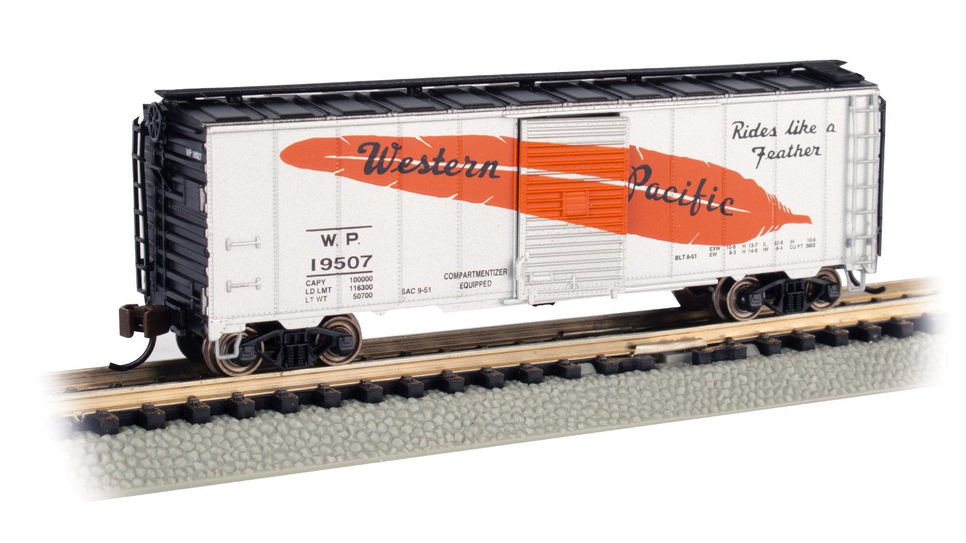 Bachmann Western Pacific #19507 N ScaleAar Steel Box Car