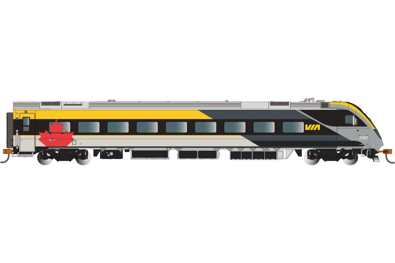 Bachmann Via Rail Canada Cab Car #2301-Dcc Light & Sound