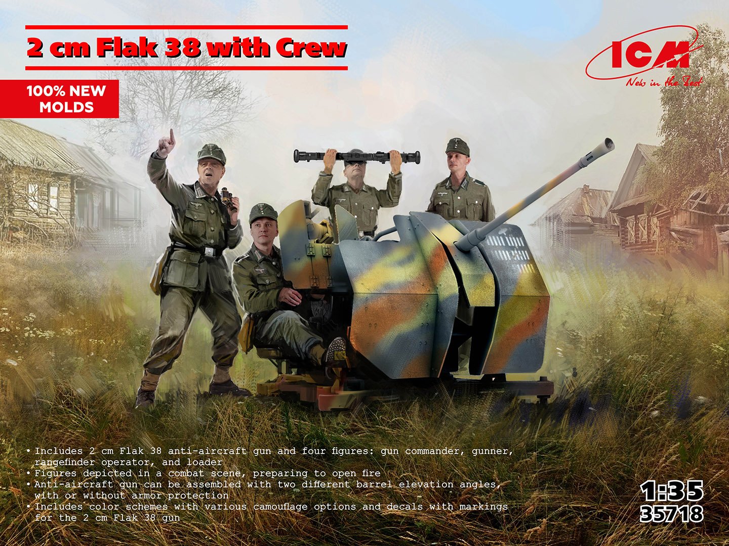 ICM 1:35 Wwi British Tank Crew (4)