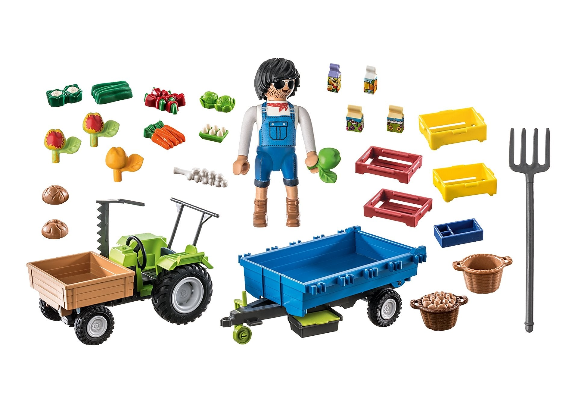 Playmobil Tractor with Trailer