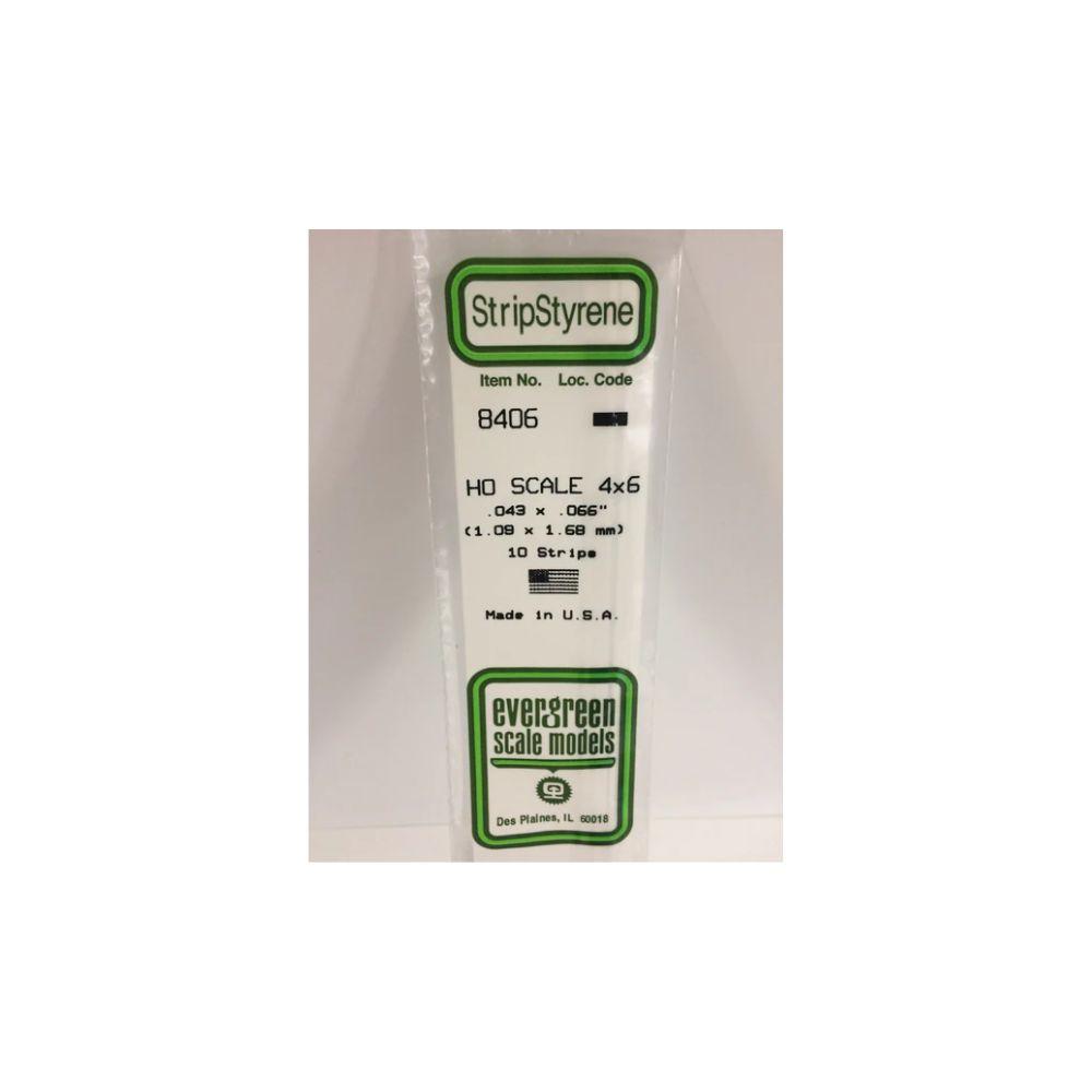 Evergreen Styrene Strips Ho 4 X 6 (10)