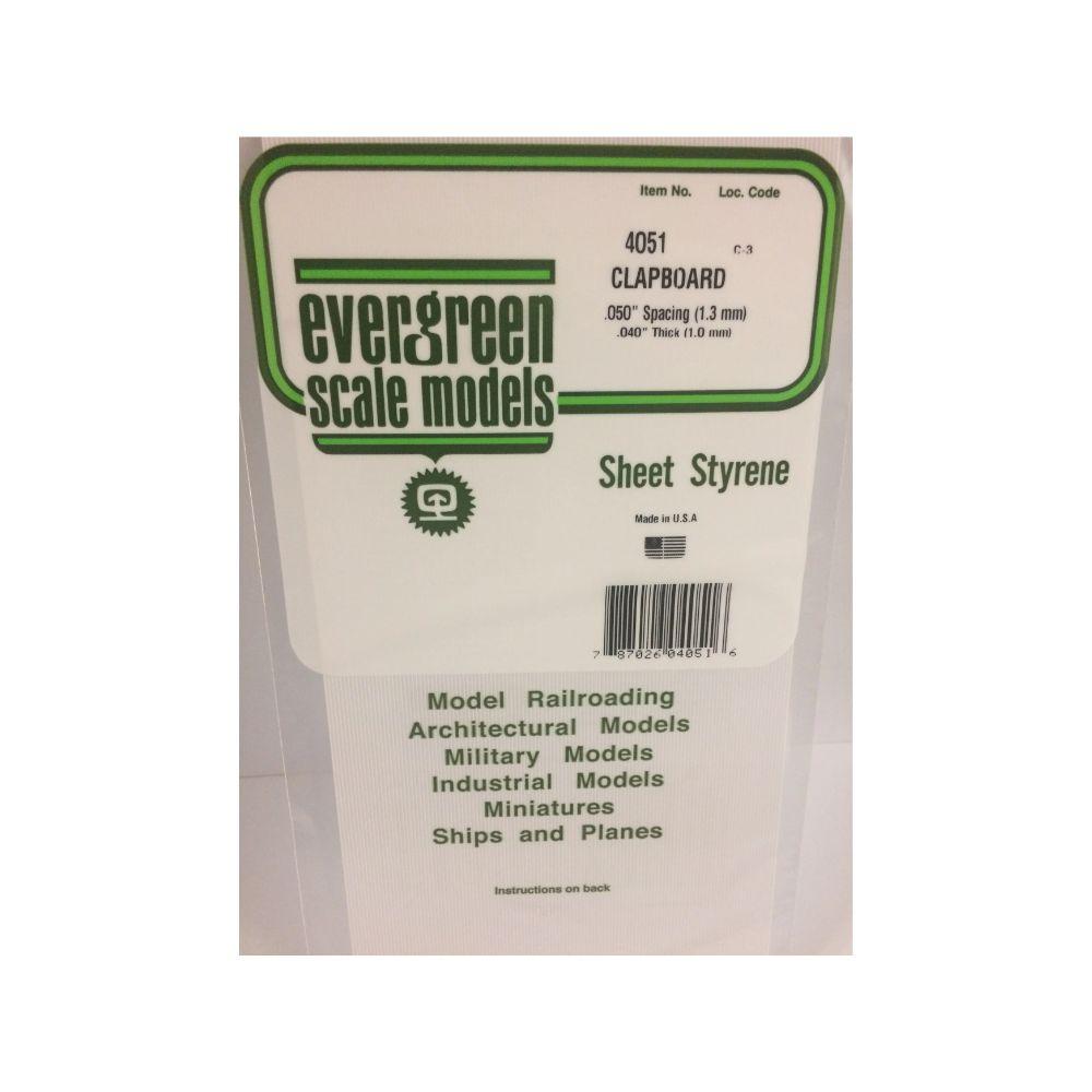 Evergreen Styr Clapboard 12X24 In .050In Sp  *