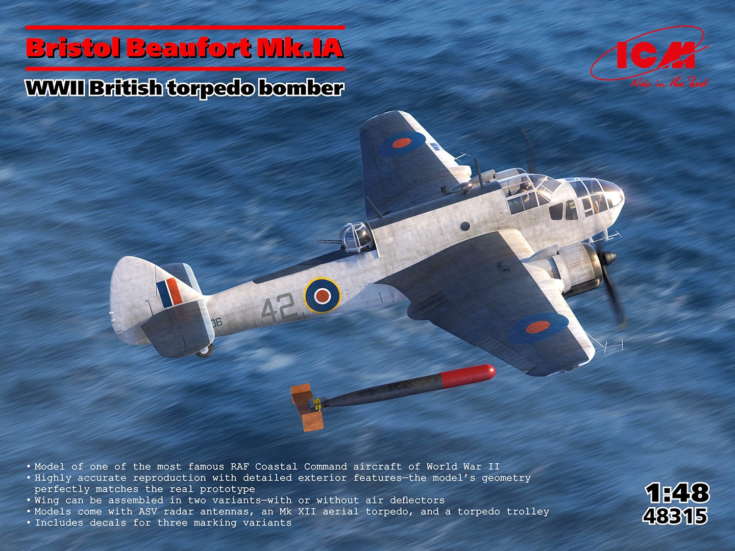 ICM 1:48 Bristol Beaufort Mk IA Torpedo-Bomber