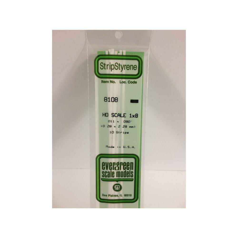 Evergreen Styrene Strips Ho 1 X 8 (10)