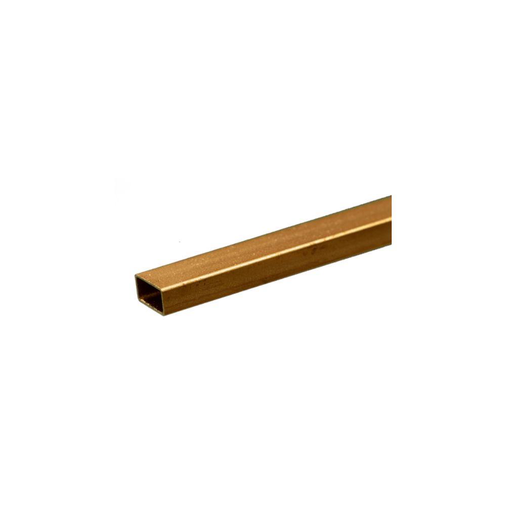 KS Metals Rectangle Brass Tube 3/16x3/8x12