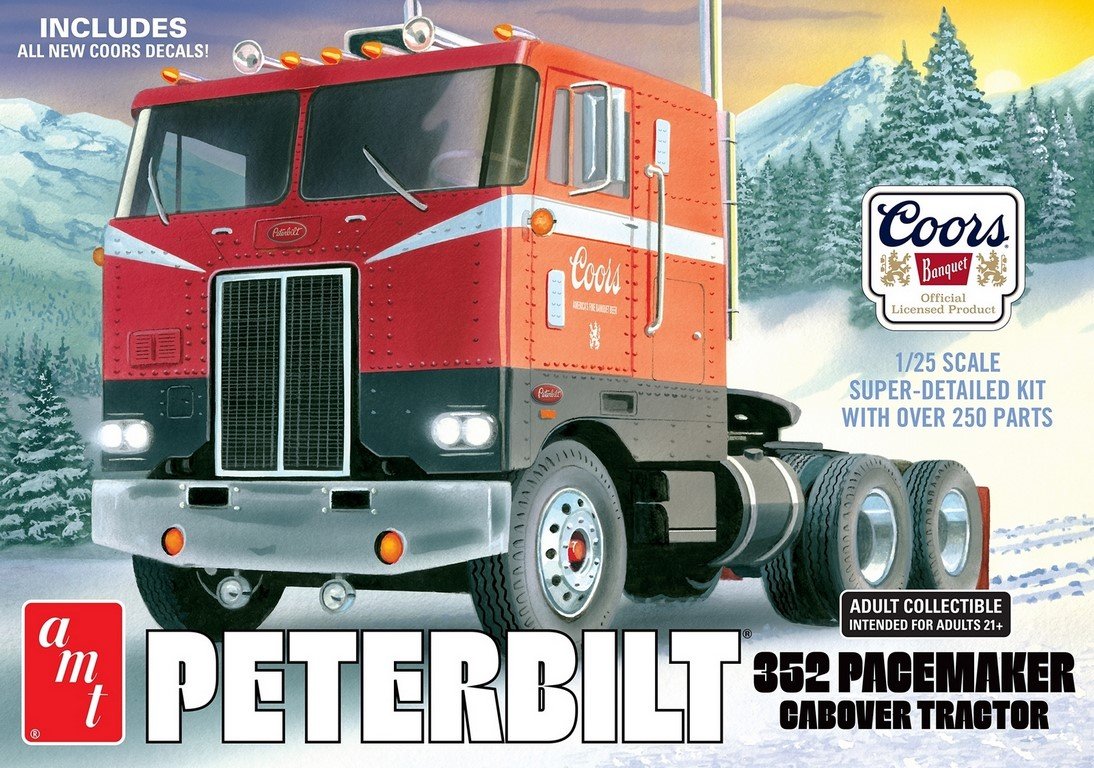 AMT 1:25 Peterbilt 352 Pacemaker COE Coors Beer