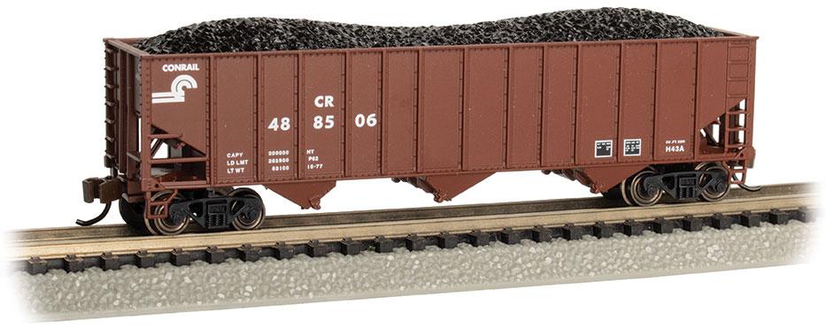 Bachmann Conrail #488506 40ft Beth Steel3-Bay Open 100T Hopper. N