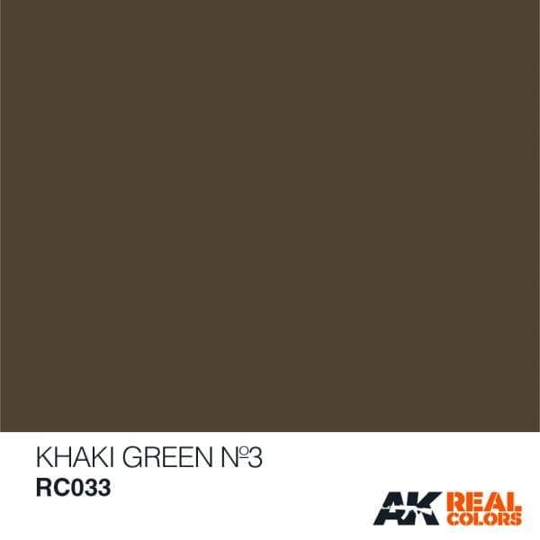 AK Interactive Real Colours Khaki GreenNº3  10ml