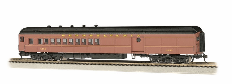 Bachmann PRR Postwar #5159 Round Door Window, Red/Yel 72ft Combine HO