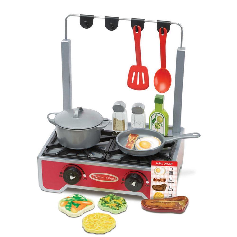 Melissa and Doug Deluxe Wooden Cooktop Set