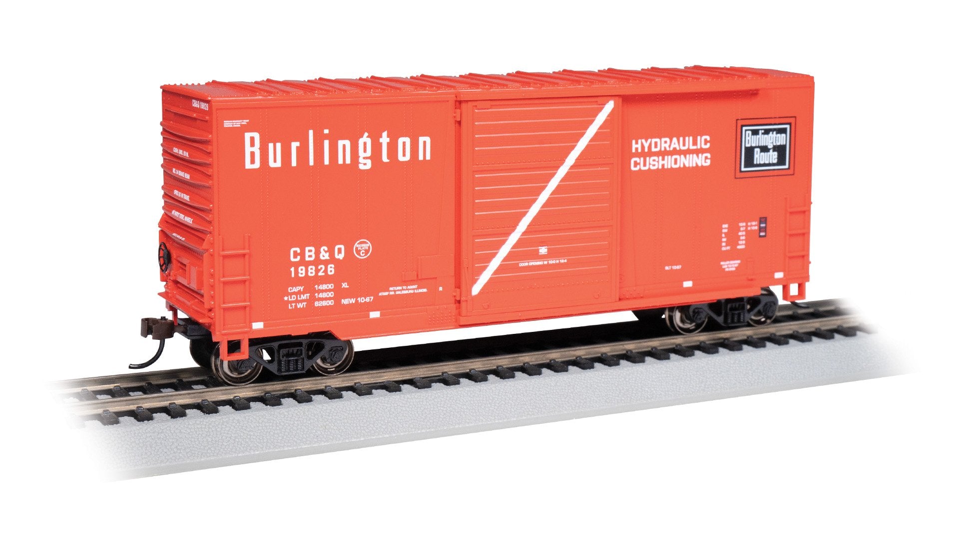 Bachmann Burlington #19826 40ft Hi-CubeSliding Door Boxcar. HO Scale ...