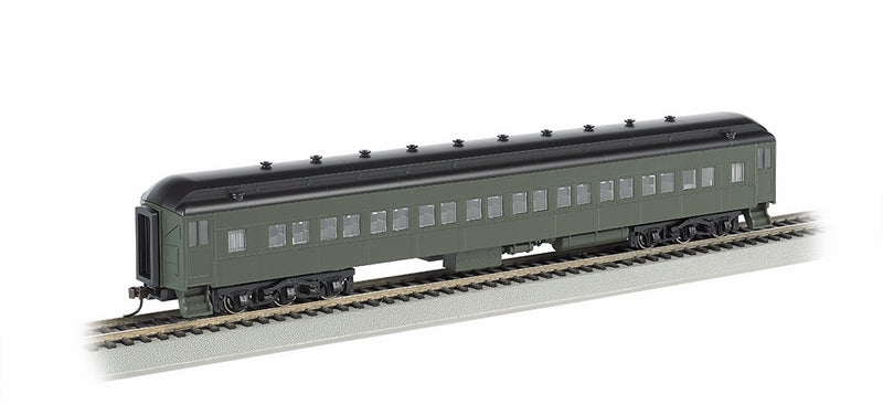 Bachmann Painted Unlettered, Pullman Green, 72ft Coach, HO Scale