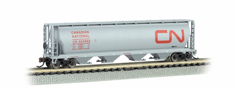 Bachmann Canadian National 4-Bay Cylindrical Grain Hopper. N Scale