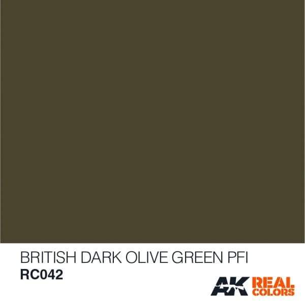 AK Interactive Real Colours British DarkOlive Green Pfi  10ml