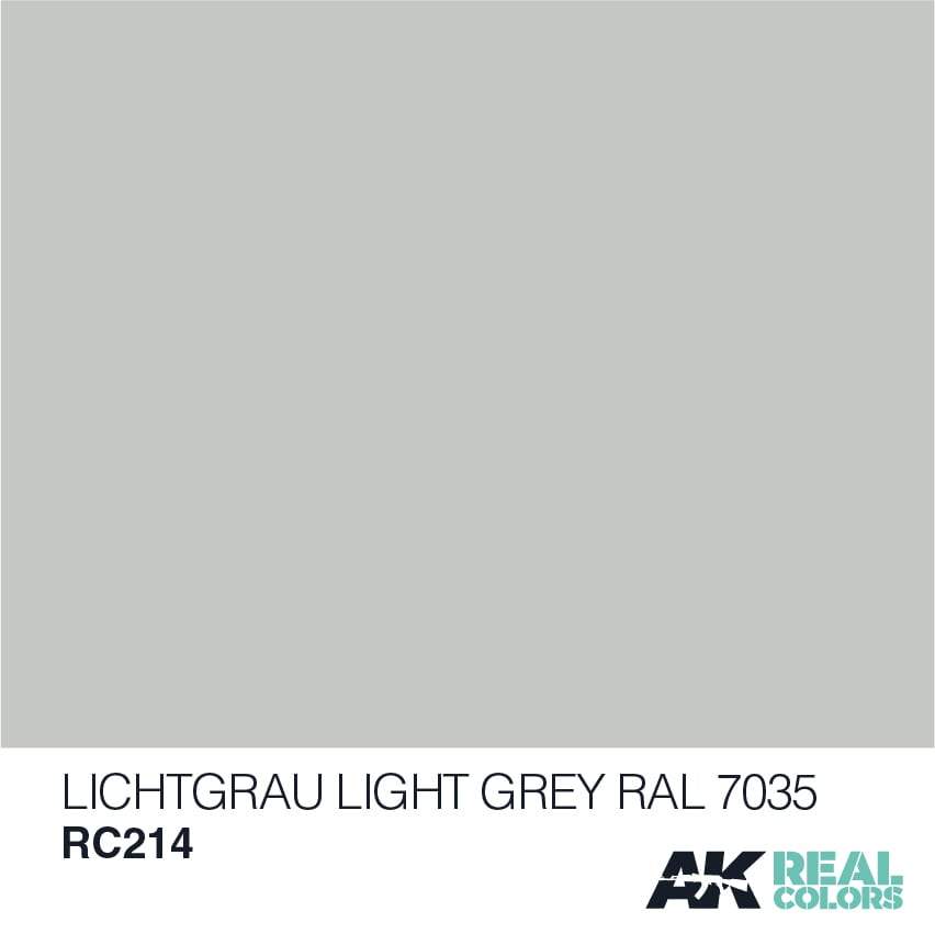 AK Interactive Real Colours Lichtgrau-Light Grey RAL 7035 10ml