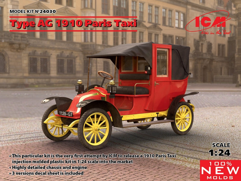 ICM 1:24 Type Ag 1910 Paris Taxi