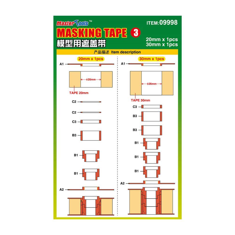 Master Tools Masking Tape 1 x 20mm 1 x 30mm with Holder