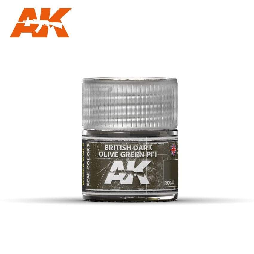 AK Interactive Real Colours British DarkOlive Green Pfi  10ml