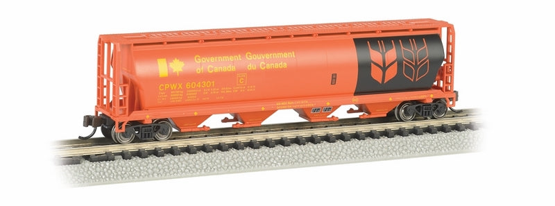 Bachmann Govt. Of Canada 4-Bay Cylindrical Grain Hopper. N Scale