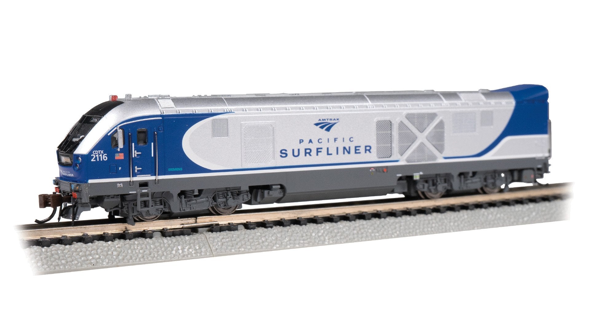 Bachmann Amtrak Pac. Surfliner #2116 Siemens SC-44 Chgr w/DCC/Snd,  N