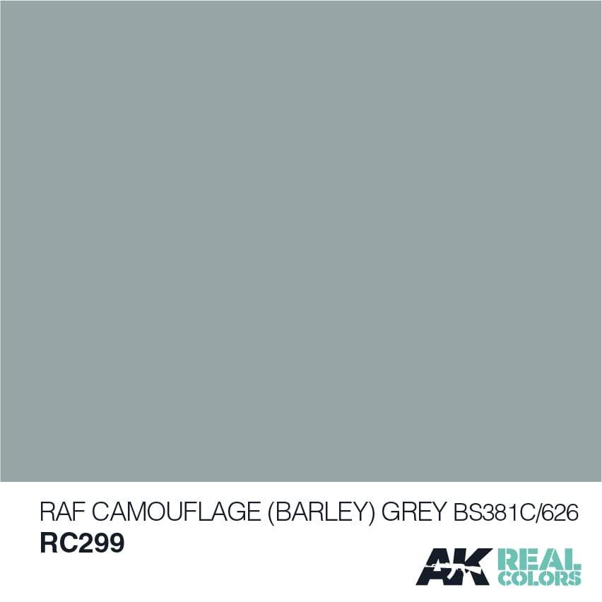 AK Interactive Real Colours RAF Camouflage (Barley) Grey Bs381C/626