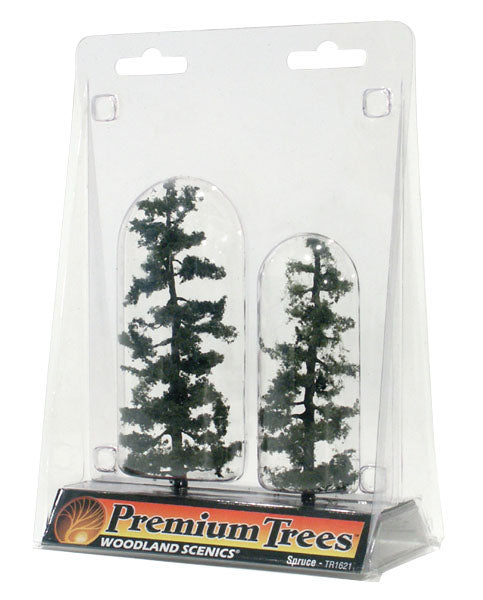 Woodland Scenics 4In - 5In Prem Spruce 2/Pk 8  *