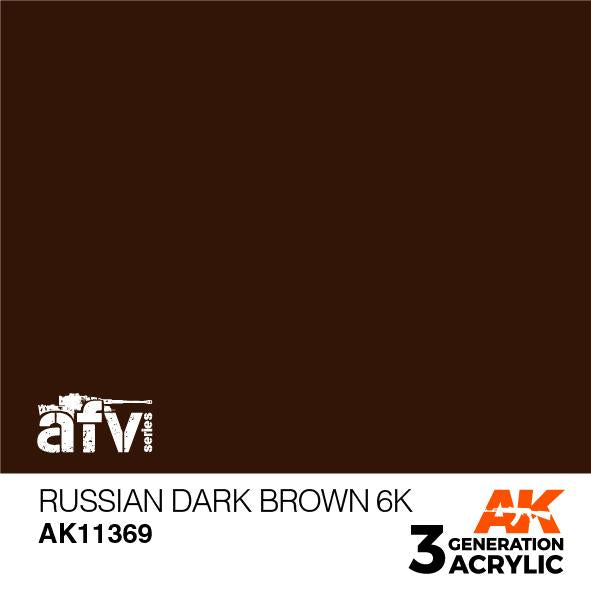 AK Interactive Acrylic Russian Dark Brown 6K