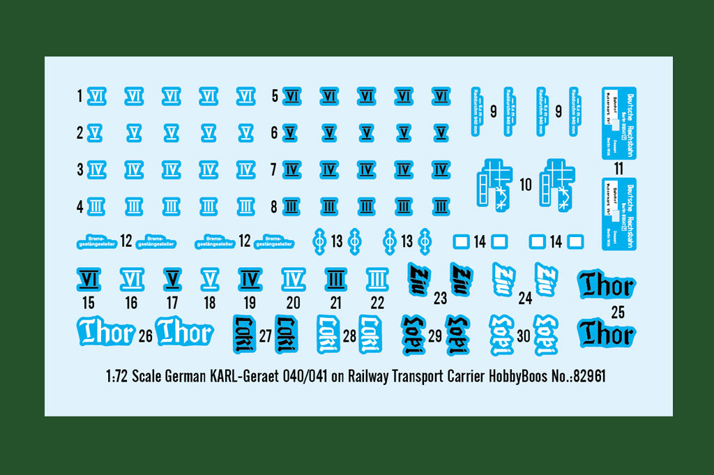 Hobbyboss 1:72 German Karl-Geraet 040/041 on Railway Transport Carrier