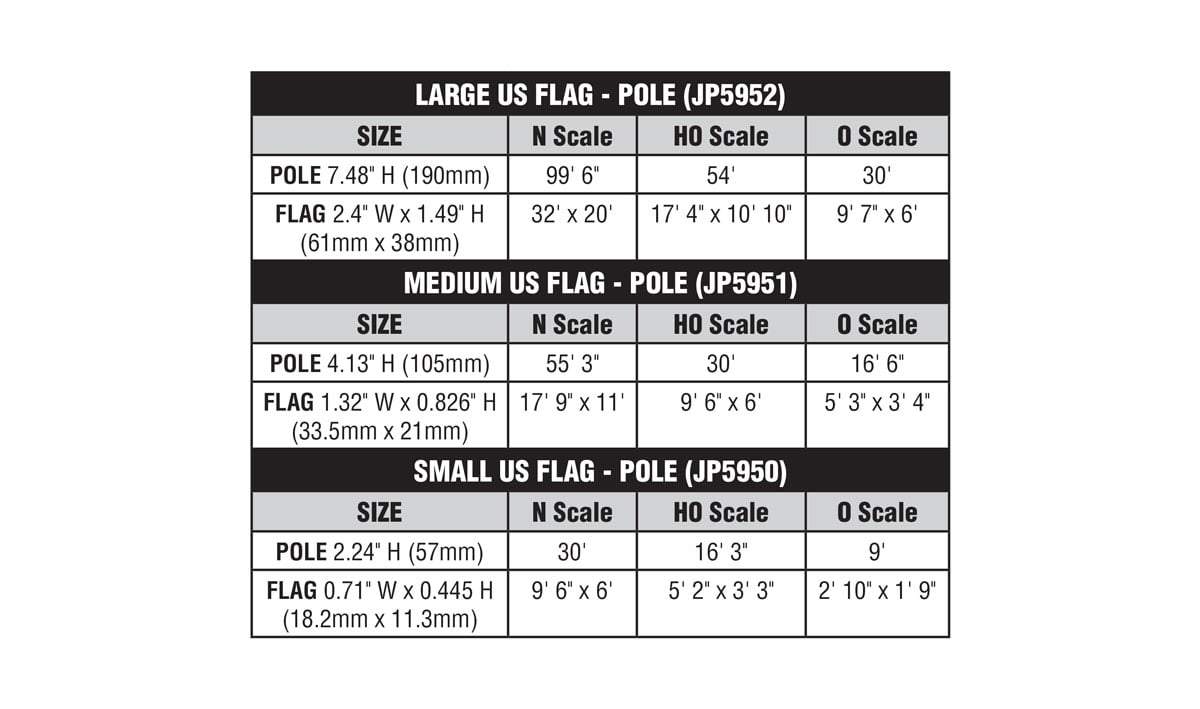 Woodland Scenics US Flag - Pole Medium