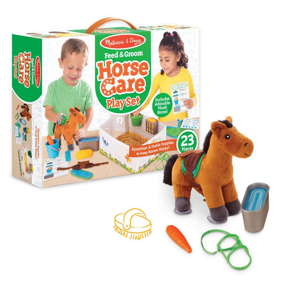 Melissa and Doug Feed & Groom Horse CarePlay Set