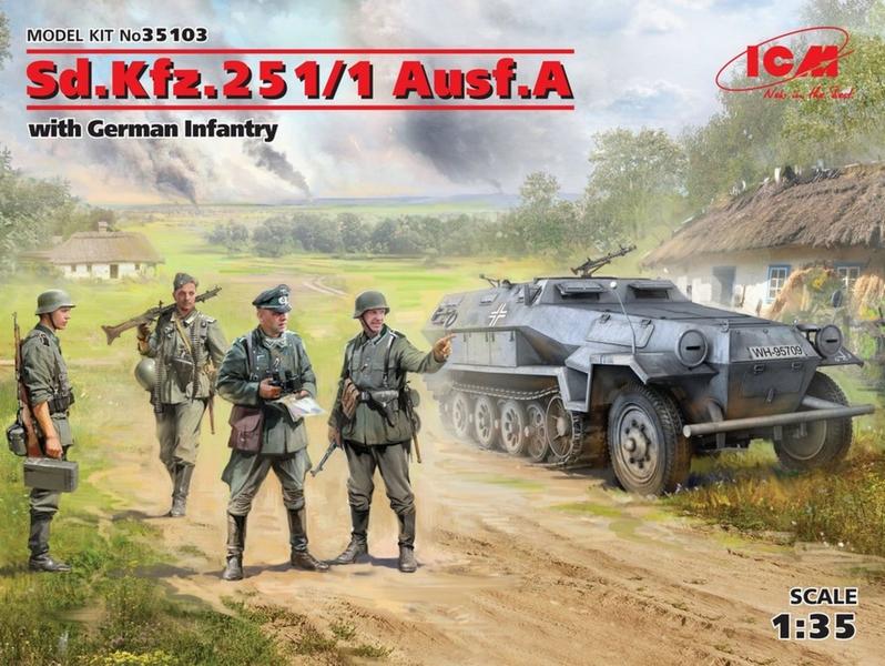 ICM 1:35 Sd.Kfz.251/1 Ausf.A W/Ger. Infantry