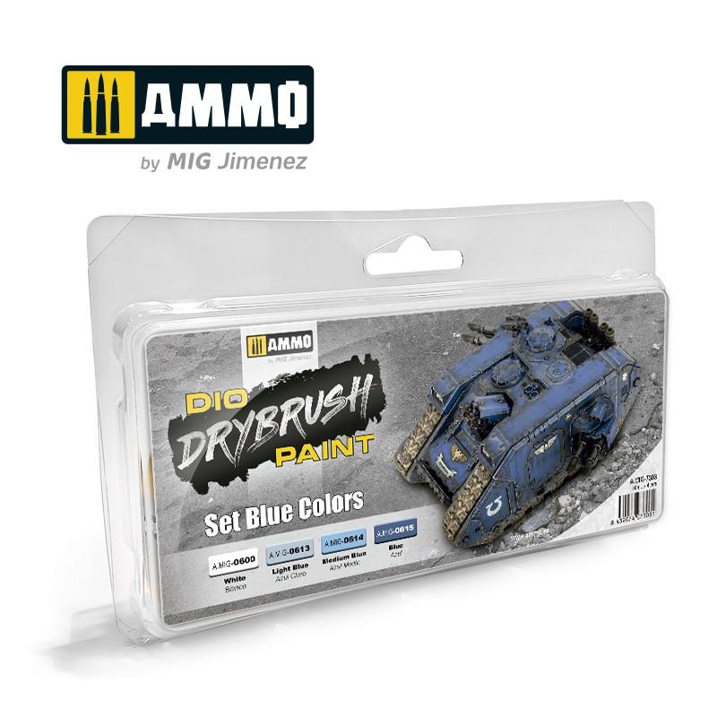 Ammo Drybrush Set Blue Colours (4) 40ml