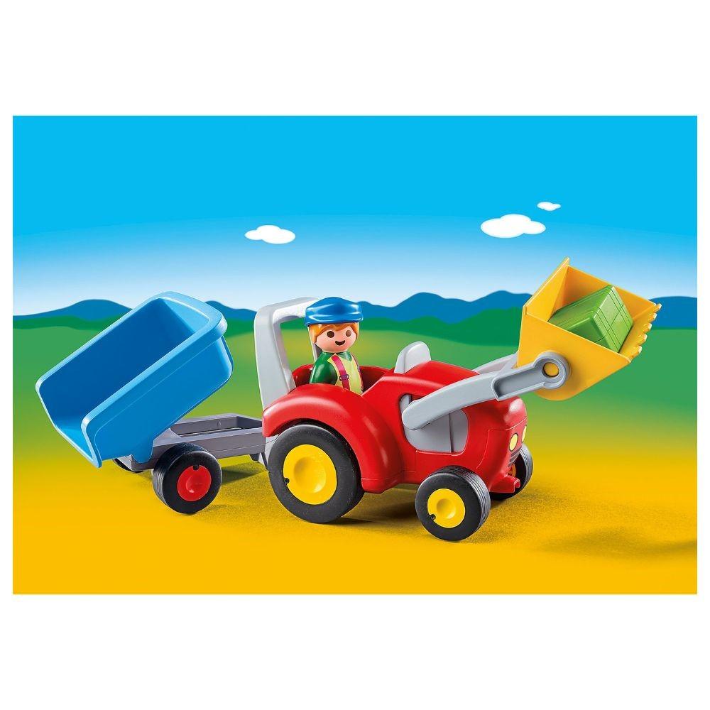 Playmobil 1.2.3 Tractor with Trailer