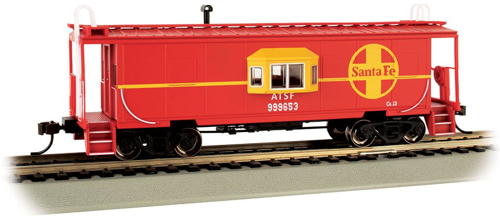 Bachmann Santa Fe #999653 Steel Bay Window Caboose, HO Scale