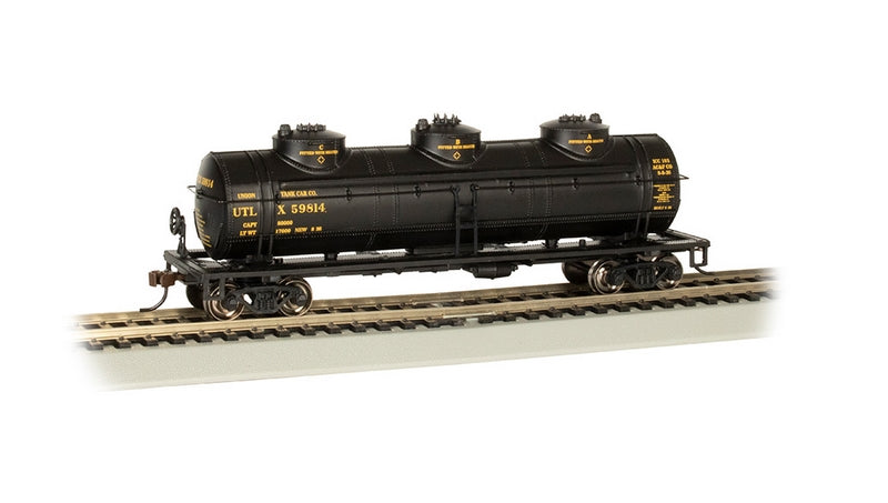 Bachmann UTLX #59814 40ft 3 Dome Tank Car Silver Series. N Scale